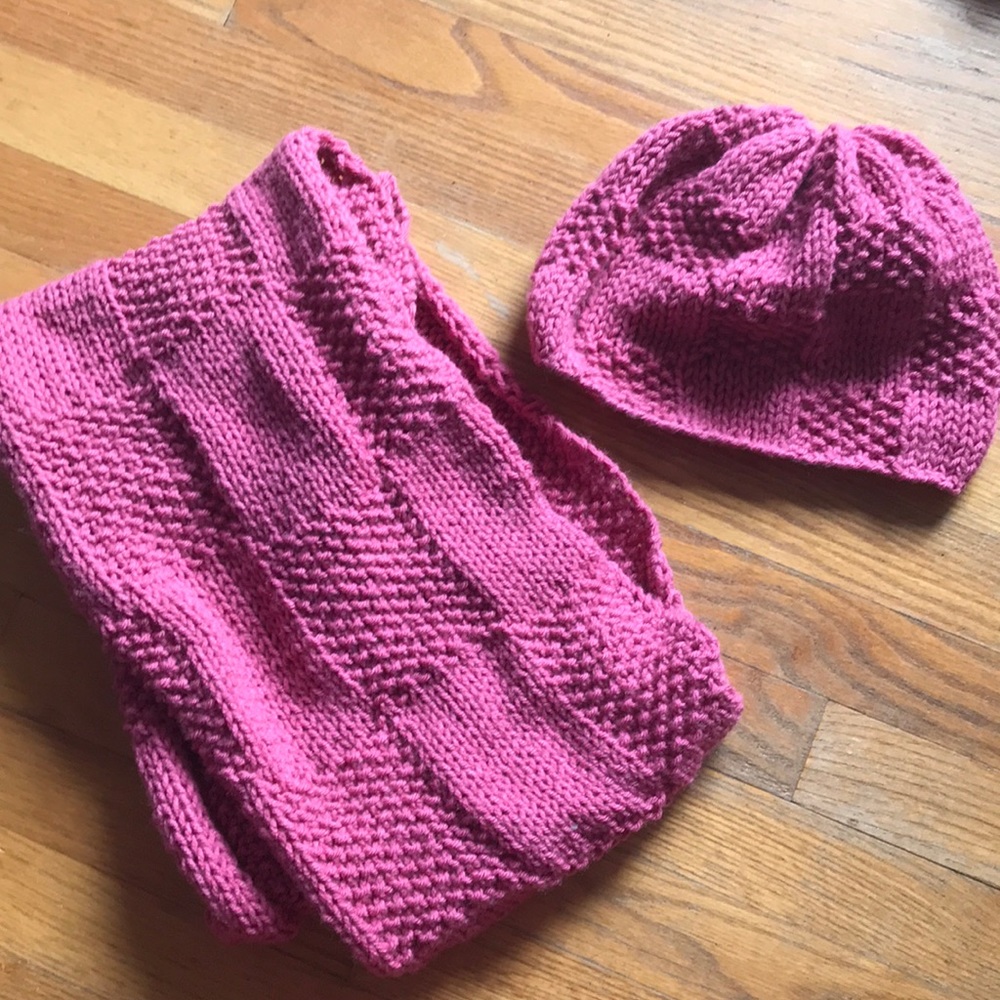 Handmade infinity scarf and hat bundle!!!!